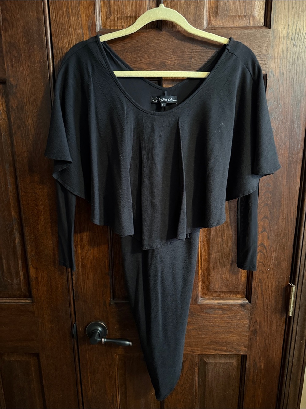 For Love & Lemons Black Long-Sleeve Layered Dress